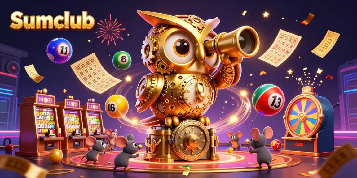 Engage in thrilling gameplay at Sumclub with a vibrant casino scene filled with exciting elements.
