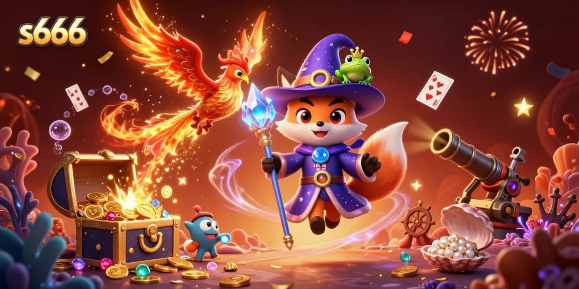 Experience thrilling slots gameplay at s666 with captivating characters and festive casino elements.