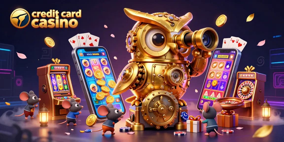 Experience thrilling gameplay at a credit card casino with unique characters and vibrant game elements.
