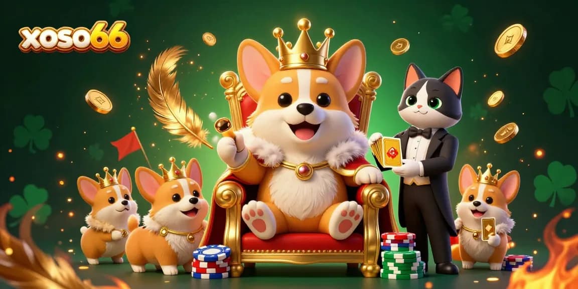 Engage with xoso66 and witness the royal gaming experience amidst vibrant casino elements and dynamic golden visuals.