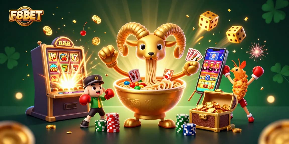 Engage in dynamic casino action with F8BET, featuring vibrant characters and jackpot excitement.