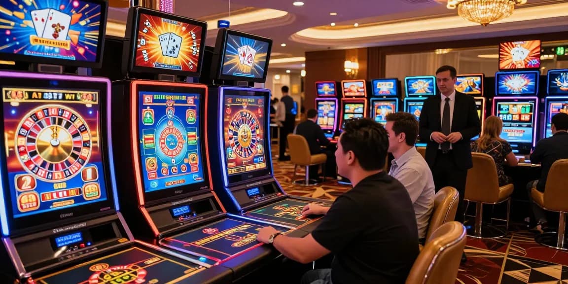 Exciting online gambling experience at 78win with players enjoying various games in vibrant casino atmosphere.