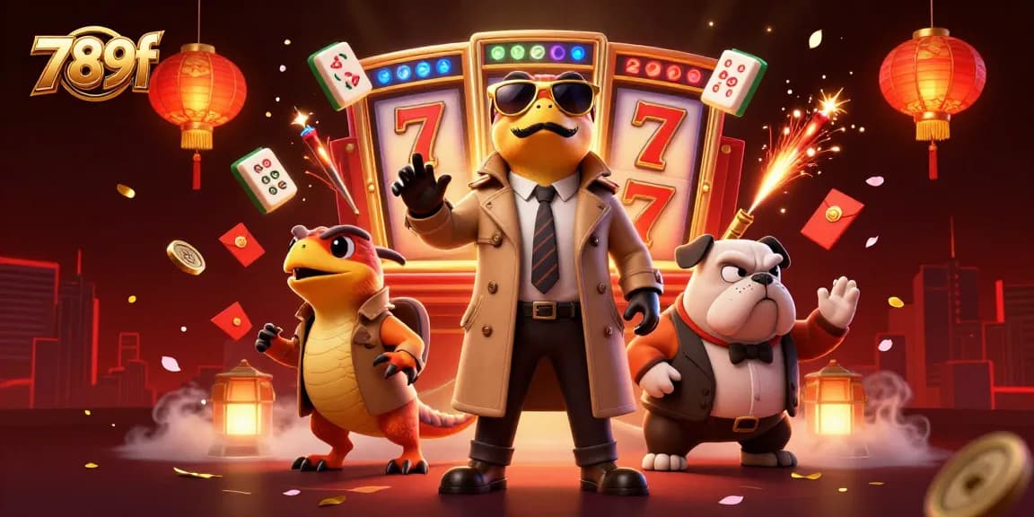 Experience thrilling betting action with 789f in a vibrant casino scene featuring raptors and festive elements.