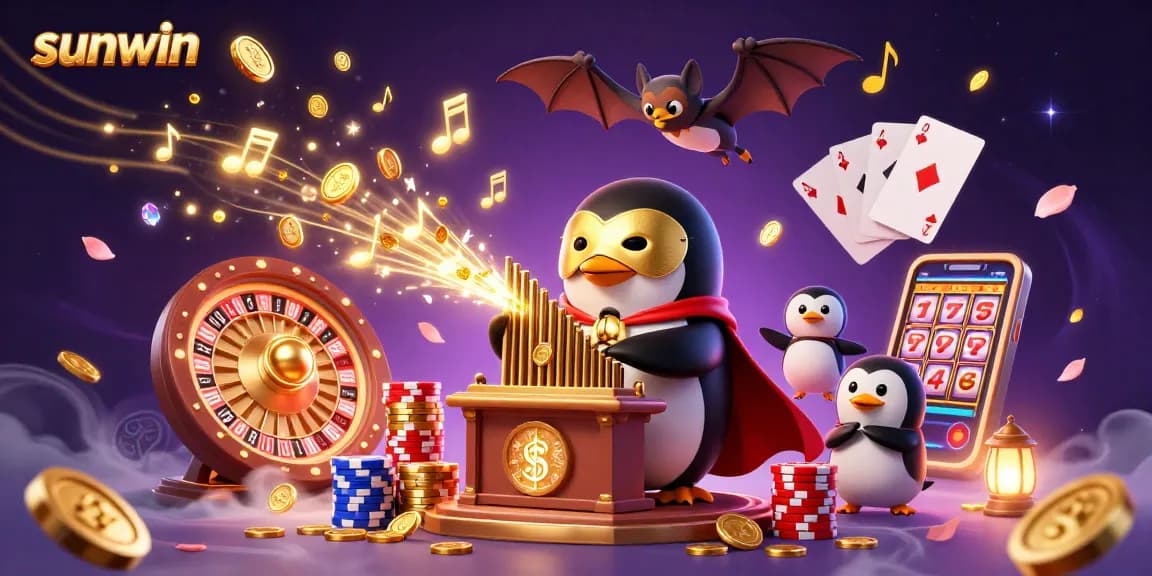 Engage with thrilling sunwin casino action as the phantom opera penguin unleashes golden coins.