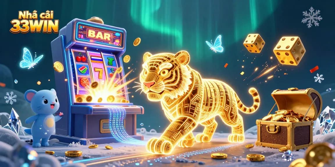 Experience thrilling gameplay at Nhà cái 33WIN with a dynamic digital casino scene packed with action.