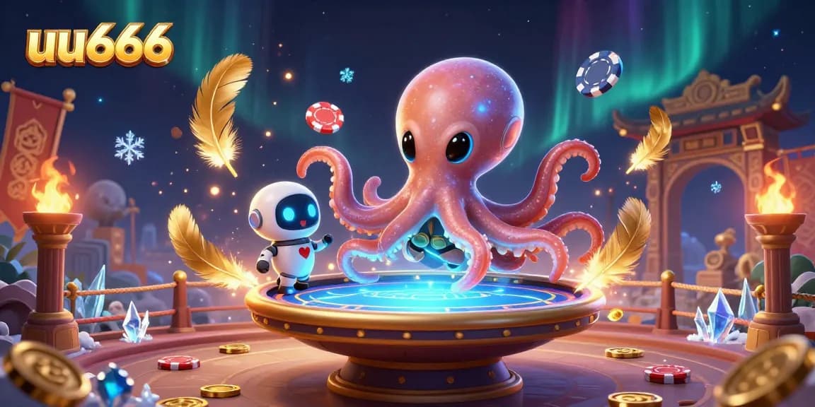 Engage in an immersive gaming experience with uu666 featuring a 3D octopus dealer managing exciting poker gameplay.