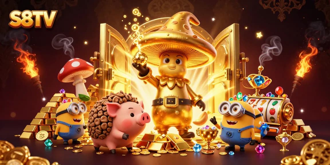 S8TV unleashes thrilling casino magic with golden wizard and treasures galore.