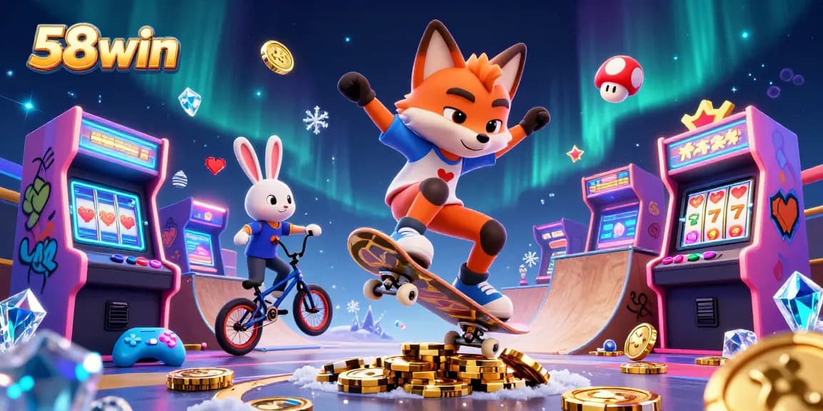 Experience engaging gameplay with 58win featuring vibrant casino-themed artwork and dynamic characters.