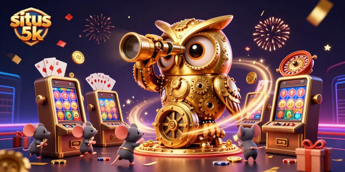 Players exploring the vibrant situs 5k casino scene with thrilling slot games and dynamic characters.