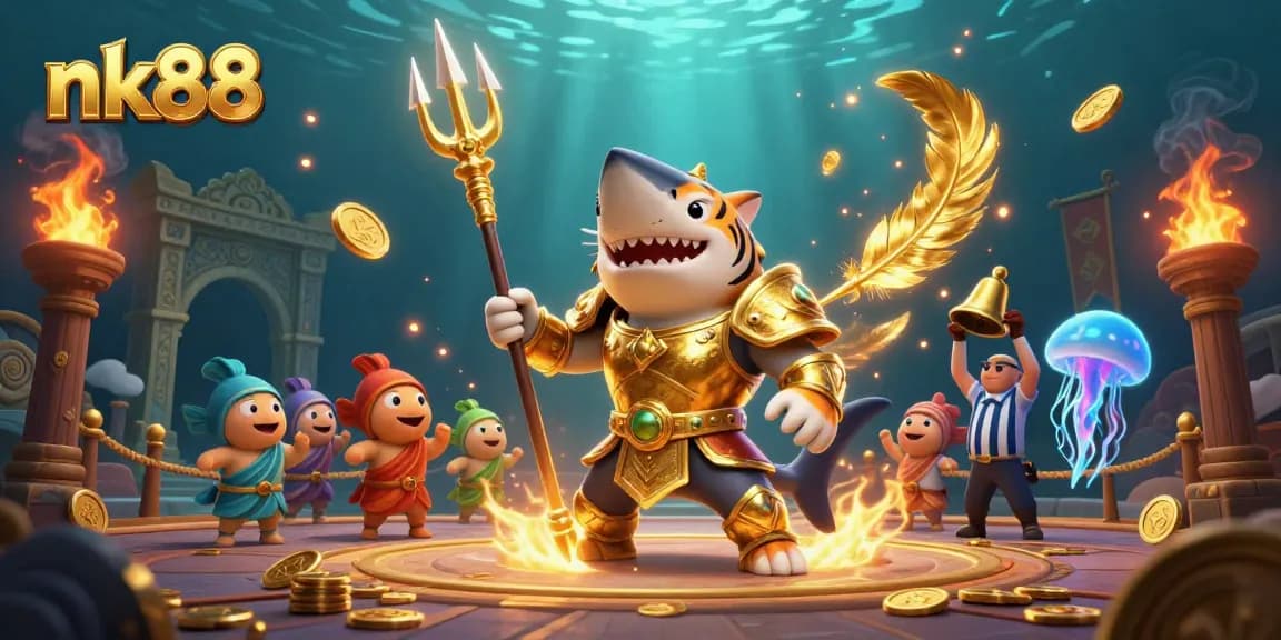Play games and win big at nk88 with an engaging underwater casino scene filled with excitement.