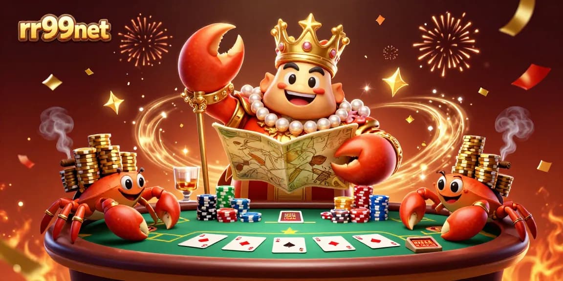Experience thrilling gameplay at rr99net with the golden crab emperor ruling the casino.