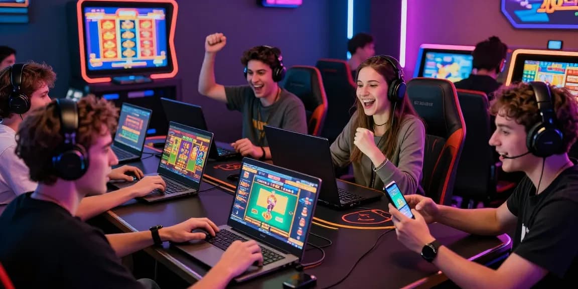 HELLO88 players enjoying a diverse gaming experience in a vibrant online entertainment setting.