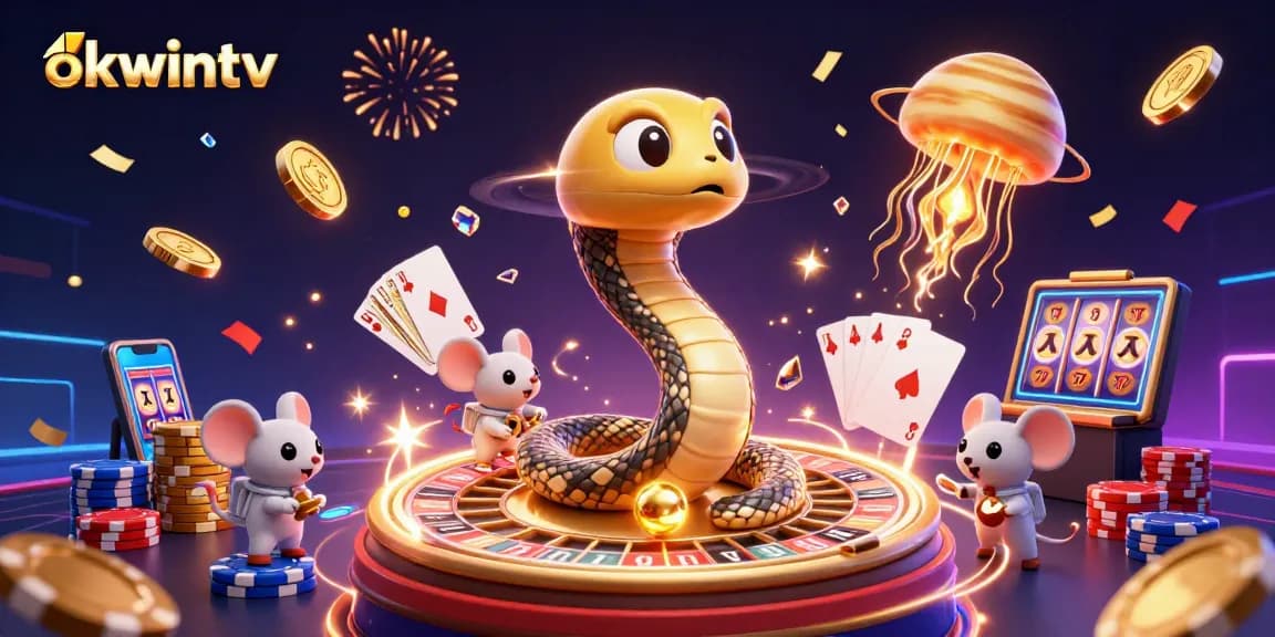 Experience exciting betting with okwintv through action-packed visuals of cartoon characters and dynamic casino elements.