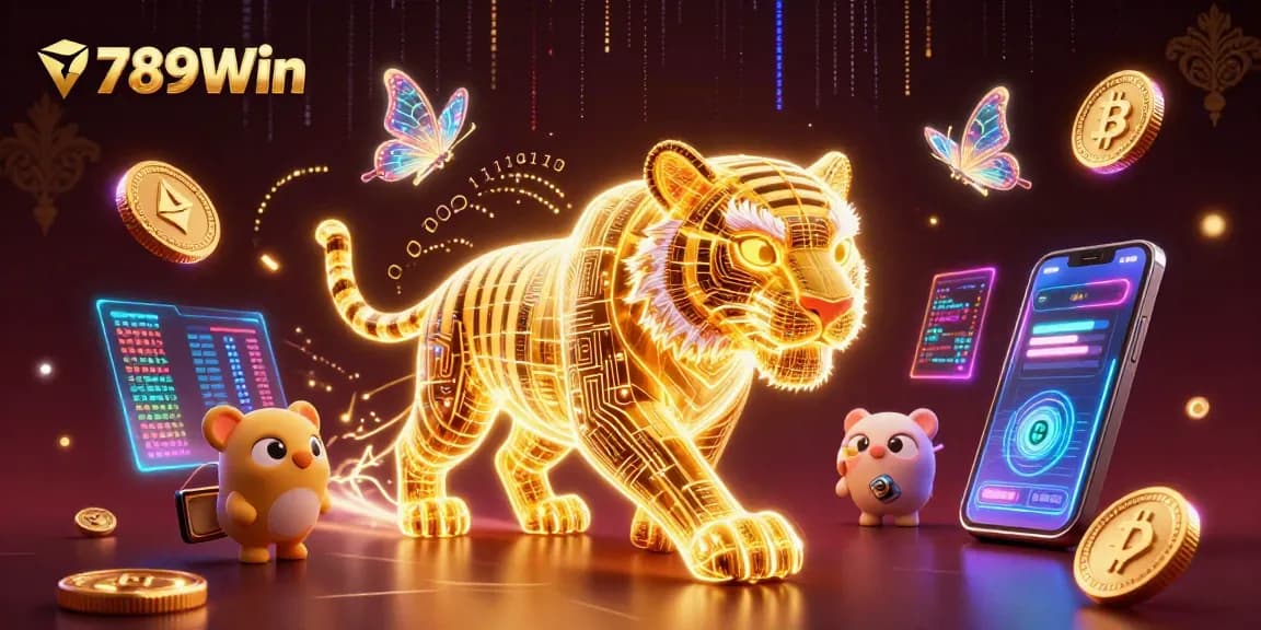 Experience the thrill with 789Win in a vibrant digital casino scene with impressive game elements.