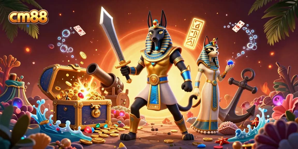 Engage in thrilling gameplay at cm88 with Egyptian warriors and sparkling casino treasures.