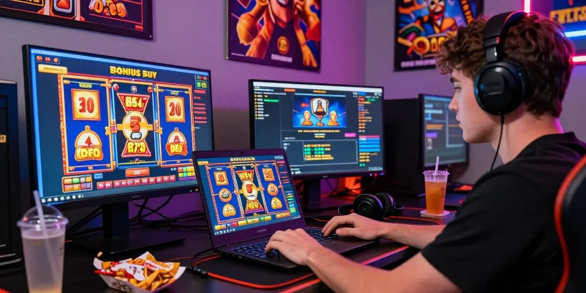 Exciting gameplay of bonus buy slots at aboutderbyshire.co.uk with dynamic gaming setup, colorful slot options, and engaging player environment.