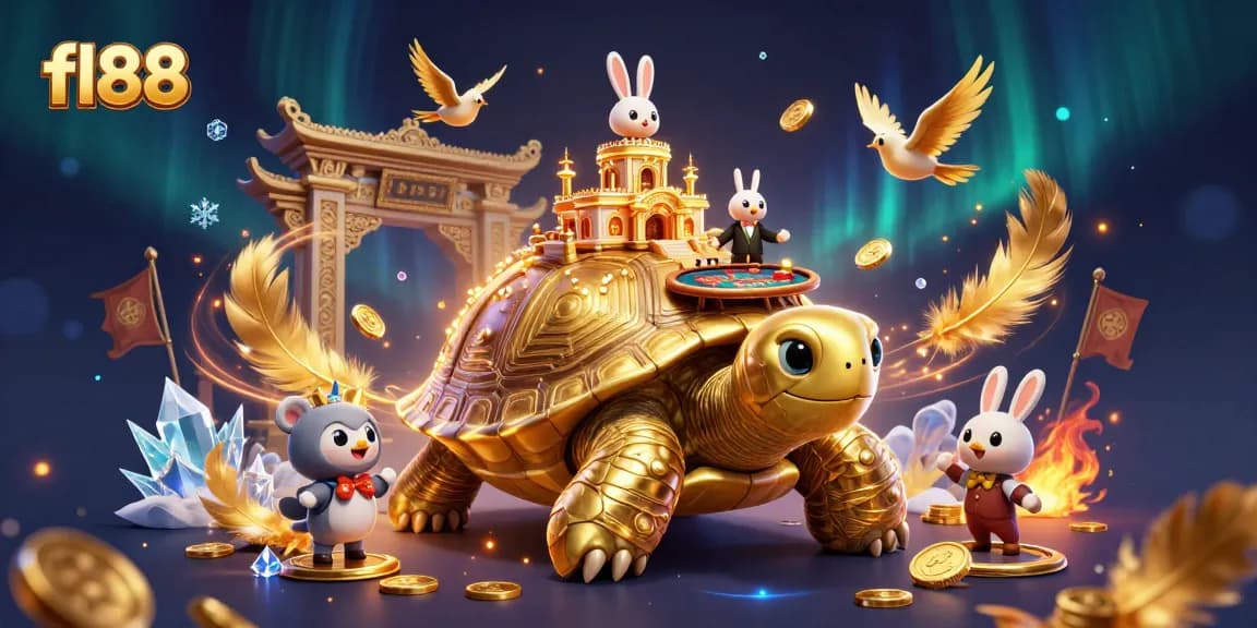 Engage with the fl88 card game experience featuring a rabbit dealer and golden coins in dynamic action.
