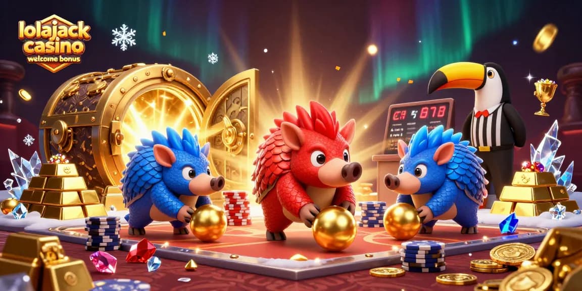 Experience incredible gaming action with the lolajack casino welcome bonus illustration featuring vibrant characters and gaming elements.