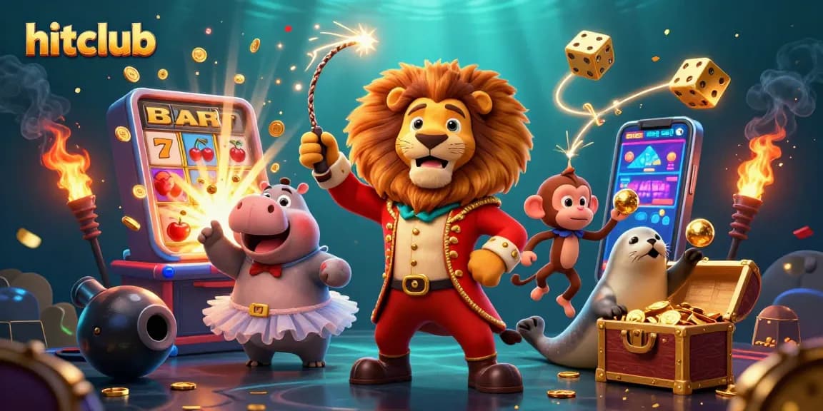 Engage with hitclub's dynamic gaming adventure featuring a lively circus theme.