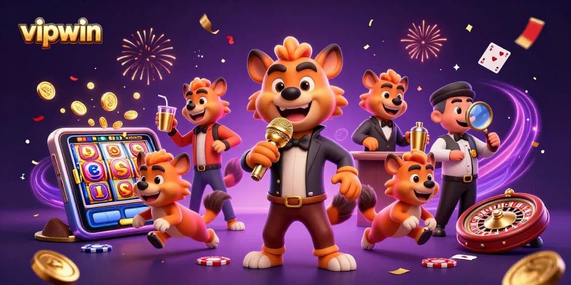 Join the fun at vipwin with hilarious hyenas in a sizzling casino atmosphere.