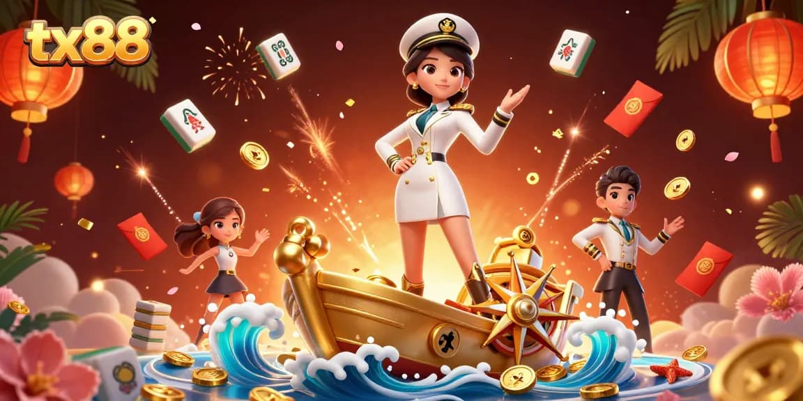 Engage with tx88, surrounded by vibrant 3D casino elements, as luck unfolds in a captivating scene.