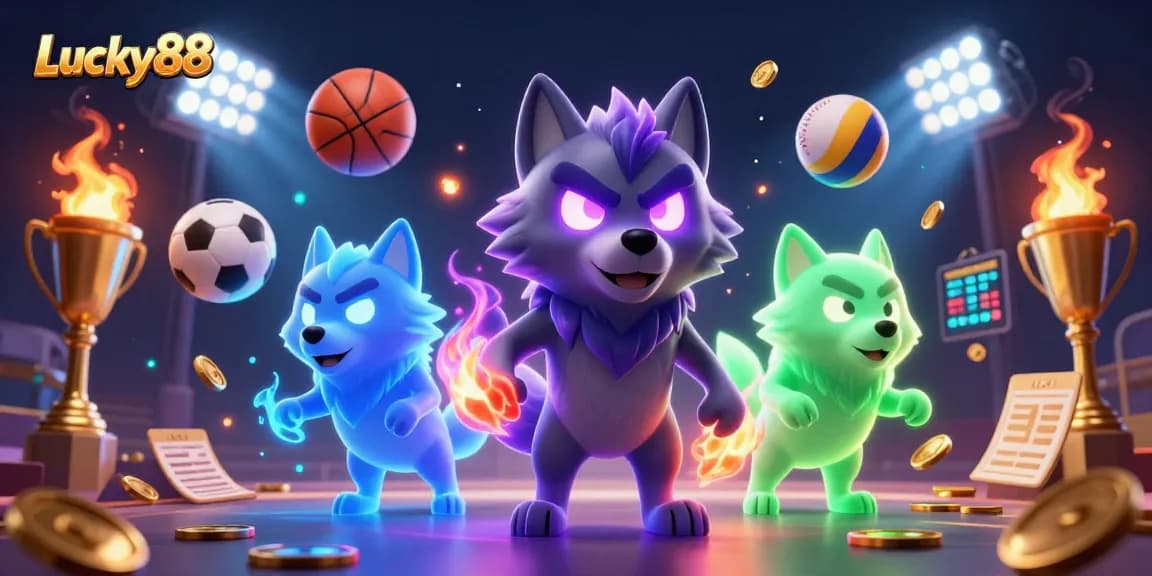 Join the action with Lucky88 as ghostly wolves embrace sports betting excitement.