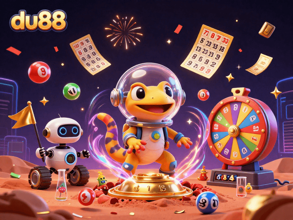 Play exciting games at du88 with a vibrant Martian theme, featuring lively characters and dynamic elements.