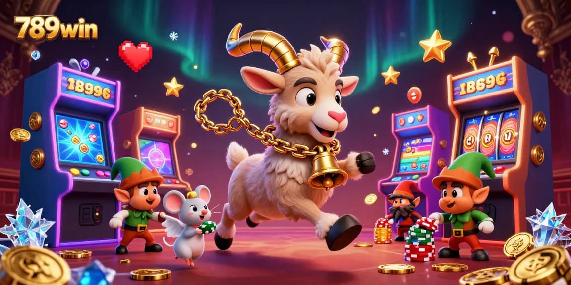Engage in thrilling gameplay at 789win with festive casino elements and playful characters.