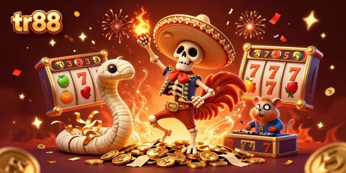 Experience thrilling games at tr88 with a festive 3D display of joy and fortune.