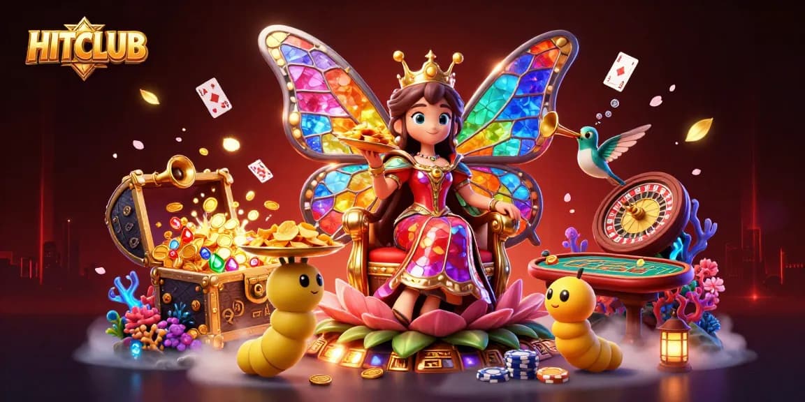 Experience HITCLUB's thrilling gaming atmosphere featuring vibrant characters, rich casino elements, and engaging visuals.