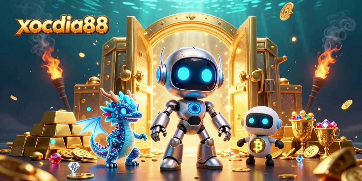Experience exciting gameplay at xocdia88 with vibrant illustrations featuring rewards and adventure.