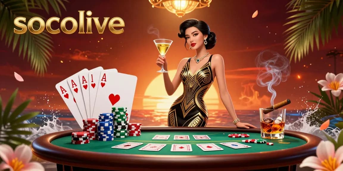Socolive enhances live casino experiences with exciting poker and roulette atmosphere with vibrant details.