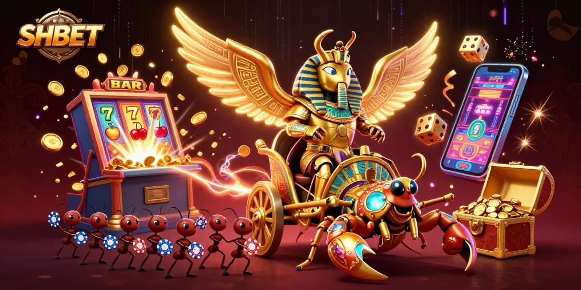 Experience exhilarating wins with SHBET's vibrant digital casino world illustrated in stunning detail.