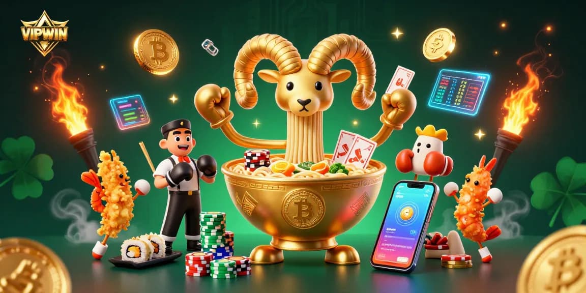 Experience VIPWIN's thrilling casino atmosphere with dynamic characters and vibrant gaming elements.