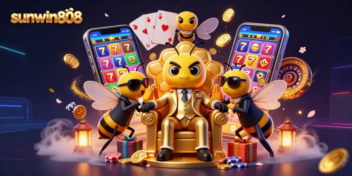 Experience thrilling gameplay at sunwin808 with a bumblebee mob boss amidst dynamic casino elements.