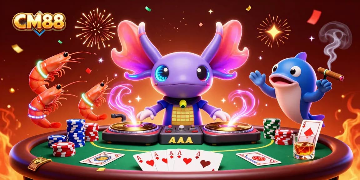 Experience thrilling gaming at CM88 with vibrant characters and engaging casino elements present.