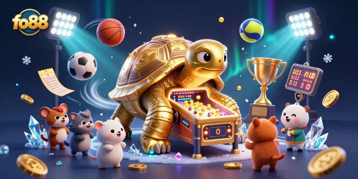 Play dynamic fo88 games with our golden tortoise in exciting casino action.