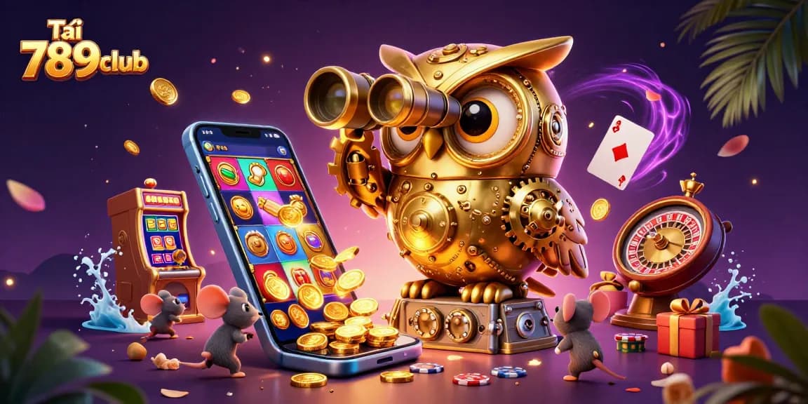 Tải 789club to experience thrilling slot games with dynamic visuals in a vibrant casino scene.