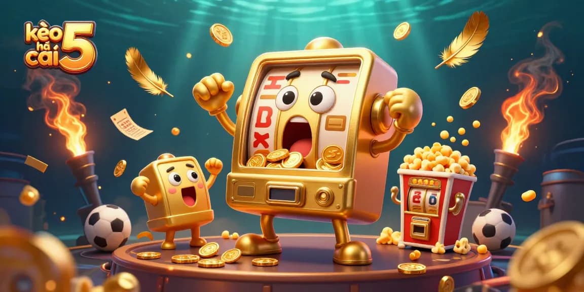Bet with confidence using kèo nhà cái 5, showing dynamic sports betting excitement in a colorful 3D scene.