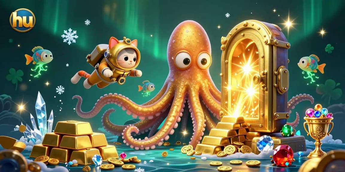 Experience thrilling fun with hu and the kraken's treasure in a lively casino adventure.
