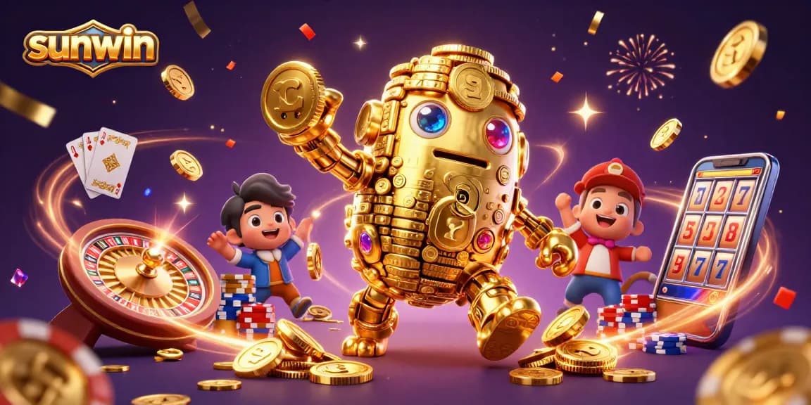 Experience the thrill of winning at Sunwin with vibrant casino elements and dynamic gameplay.