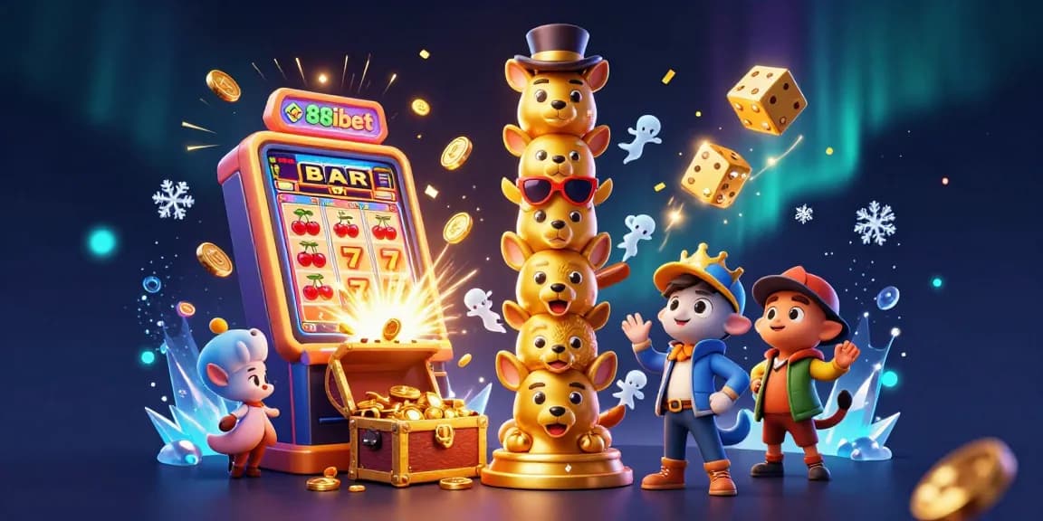 Experience exciting casino action with 88ibet's vibrant gaming scene, featuring lively slot machines and dynamic action.