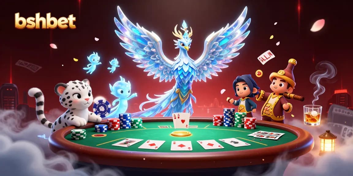 Experience thrilling gaming action at bshbet with a lively poker scene featuring vibrant characters and dynamic elements.