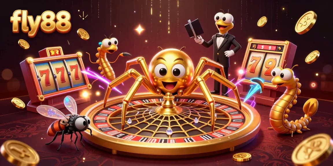 Experience thrilling bets with fly88 as the golden spider spins its roulette web and the dynamic gaming action unfolds.