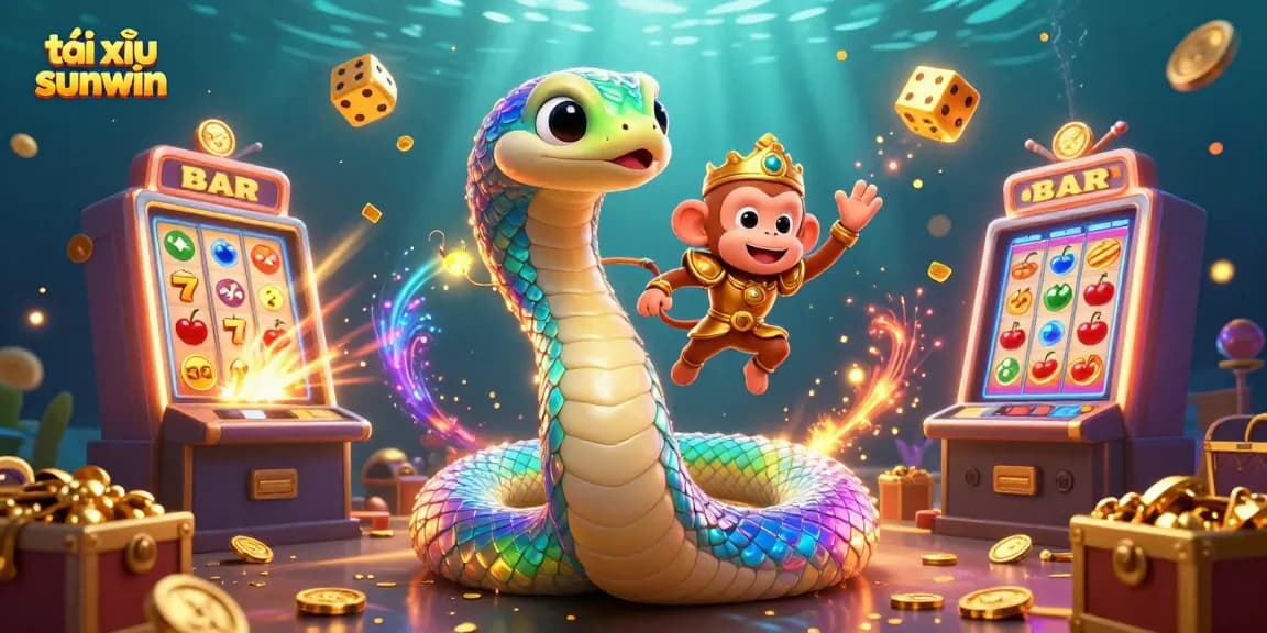 Experience the excitement of tài xỉu sunwin with colorful elements and vibrant winnings from a dynamic casino scene.