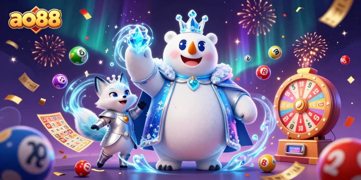 Win massive rewards with ao88's vibrant lottery scene featuring dynamic game elements!