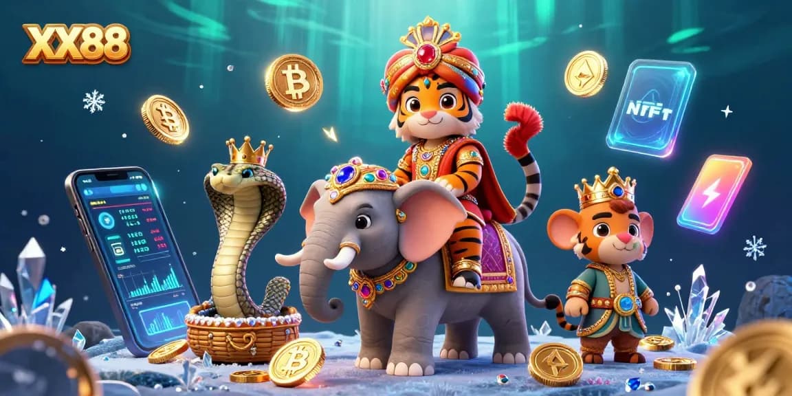 Experience thrilling gameplay at XX88 with a vibrant 3D illustration highlighting casino elements.
