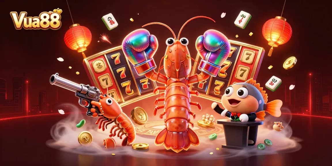 Experience the excitement at Vua88 with jackpot spins and vibrant casino elements!