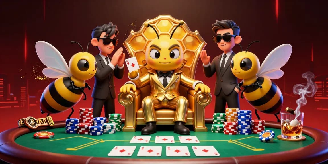 Engage in thrilling gameplay at u888 with a vibrant 3D casino scene featuring colorful poker chips and characters.