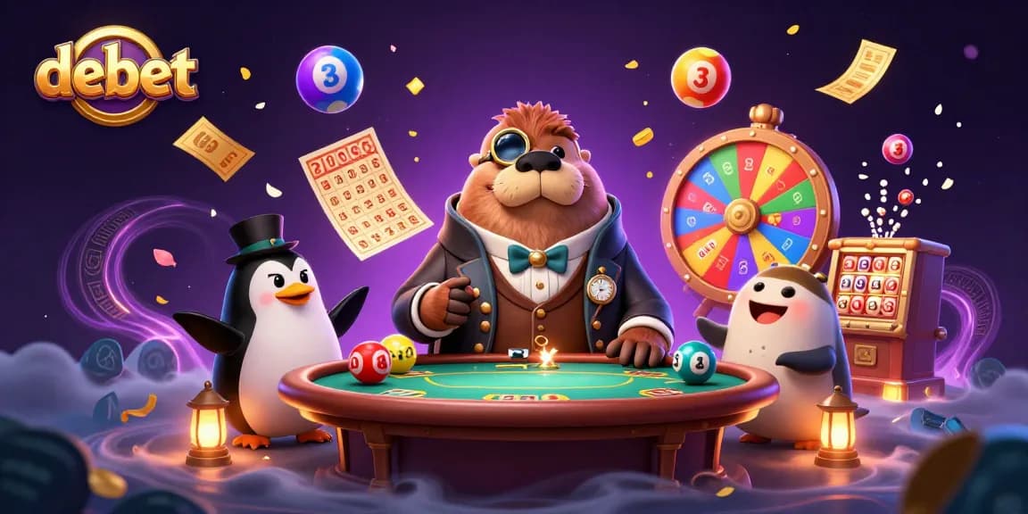 Experience debet's thrilling gameplay with a whimsical walrus at an underwater poker table!